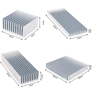 Alumiinium Heatsink-Jahutus Pad High Power LED IC Chip Cooler Radiaator jahutusradiaator 4 suurused 0