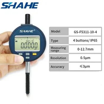 SHAHE Precision Tool 0-12.7 mm 0.5 µm Resolutsioonis Digitaalne Näidik Näidik Näidik Mõõtmise Vahendid IP65 Tolmukindel ja veekindel 0