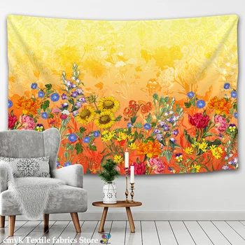 Värvikas Lille Taimed Tapestry Vintage Maitsetaimed Tapestry Looduses Lilled Vaip Seina Riputamise Loodus Maastik Tapestry Elu