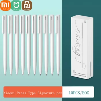 Uus Originaal xiaomi mijia 10pcs/Box geeli pliiats pressitud pulgad välja core Jaapani tint täitke 0,5 mm must ZTE pliiats sobivad kirjutamine 0