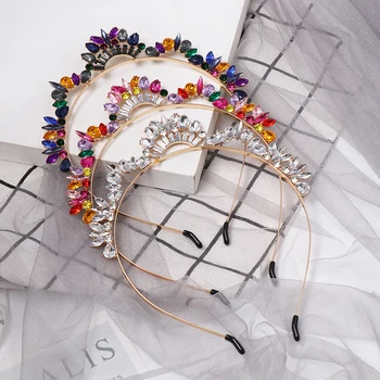 FASHIONSNOOPS Kirjud Rhinestone Pearl Peapael Tüdrukud Printsess Crystal Hairband Naiste Peakatet peapaela Tarvikud 2022