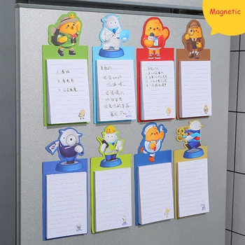 50 Lehte Kawaii Märkmete Notepad Cute Cartoon Tearable Magnet Memo Padjad Isekleepuvad Memo Kooli Kontoritarbed