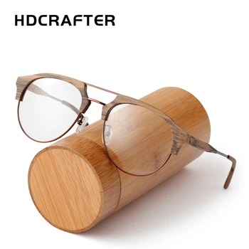 HDCRAFTER Optilised Klaasid Raami Meeste Puidust Ring Lühinägevus Retsepti Prillid 2020 Mees Bambusest Prillid Oculos Raamidega Prillid